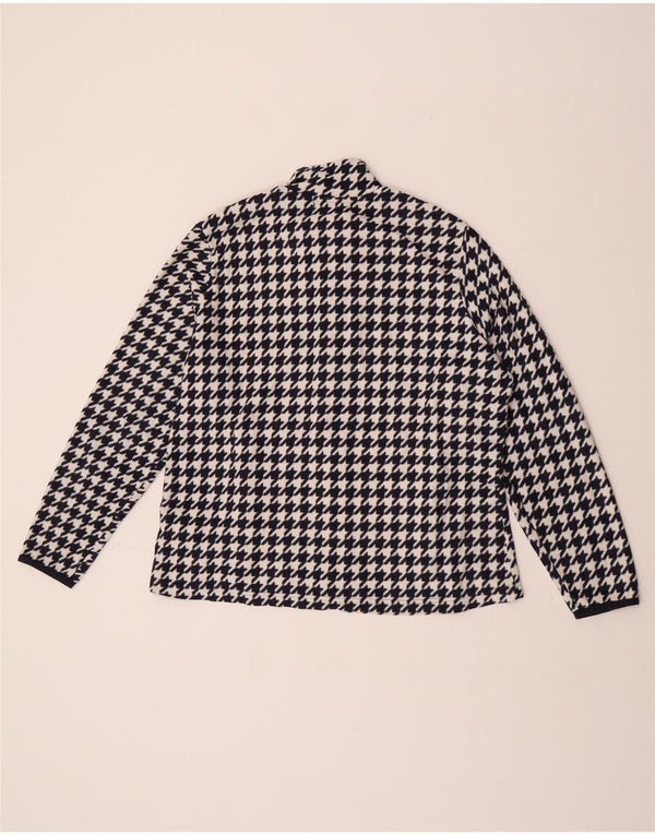Marks & Spencer Chaqueta polar para mujer UK 40 XL Azul marino Pata de gallo