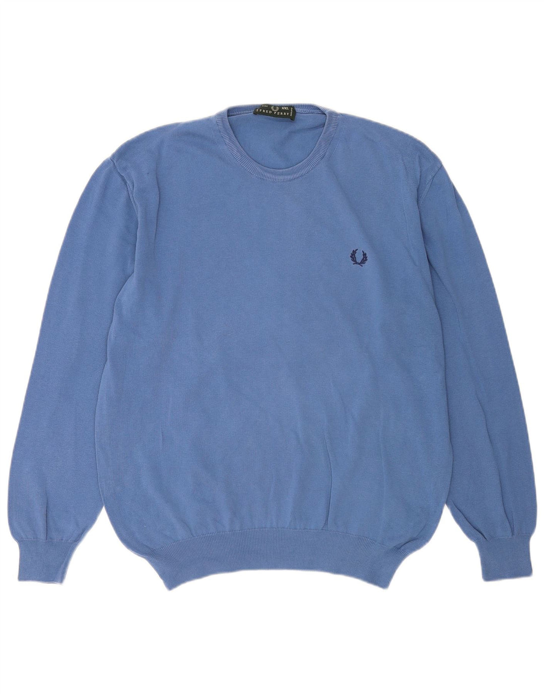 Fred Perry Jersey De Cuello Redondo Para Hombre 2XL Algodón Azul