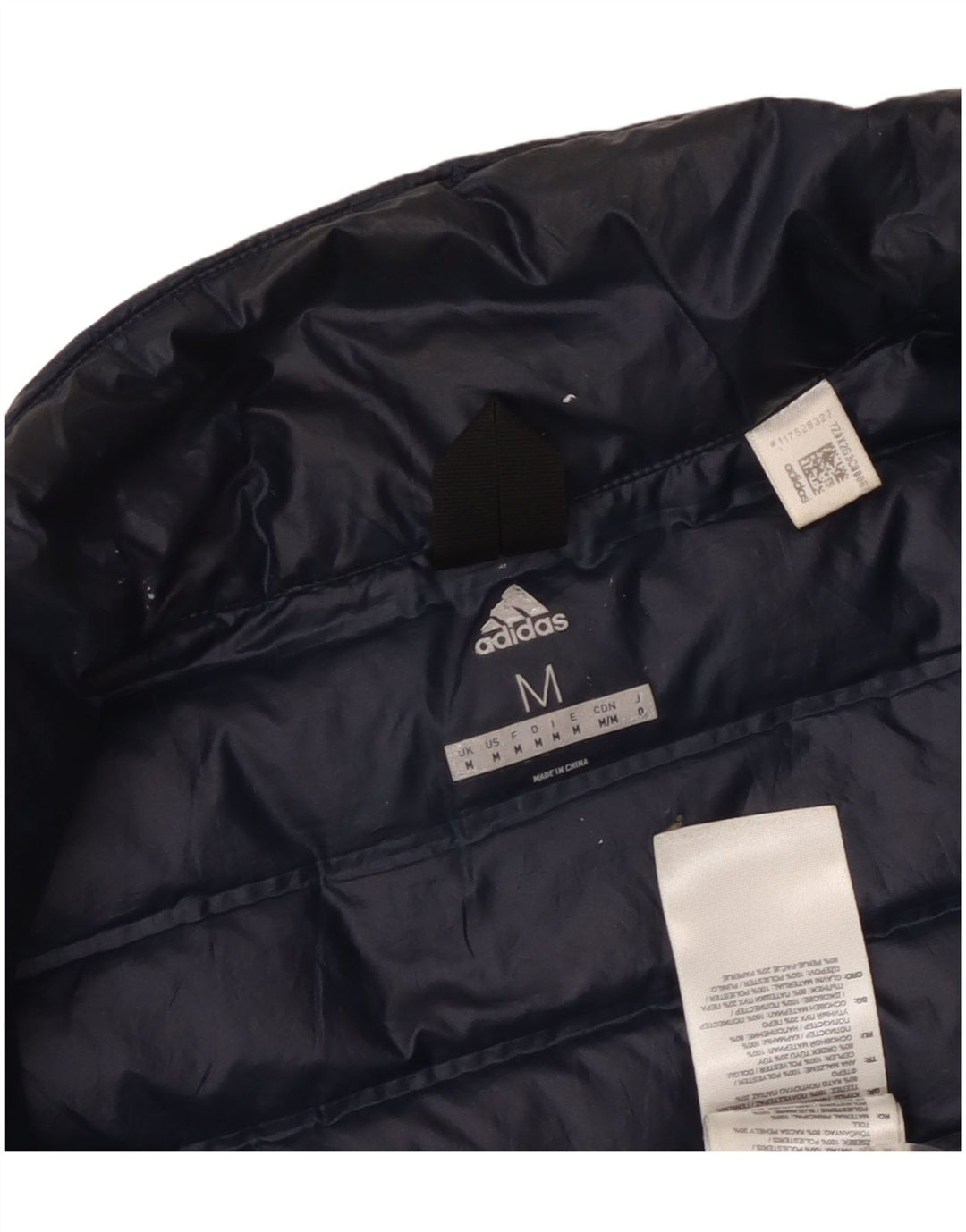 ADIDAS Chaqueta acolchada para hombre UK 38 Mediana Azul marino Poliéster