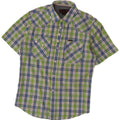 Marlboro Classics Camisa De Manga Corta Para Hombre Algodón A Cuadros Verde Medio