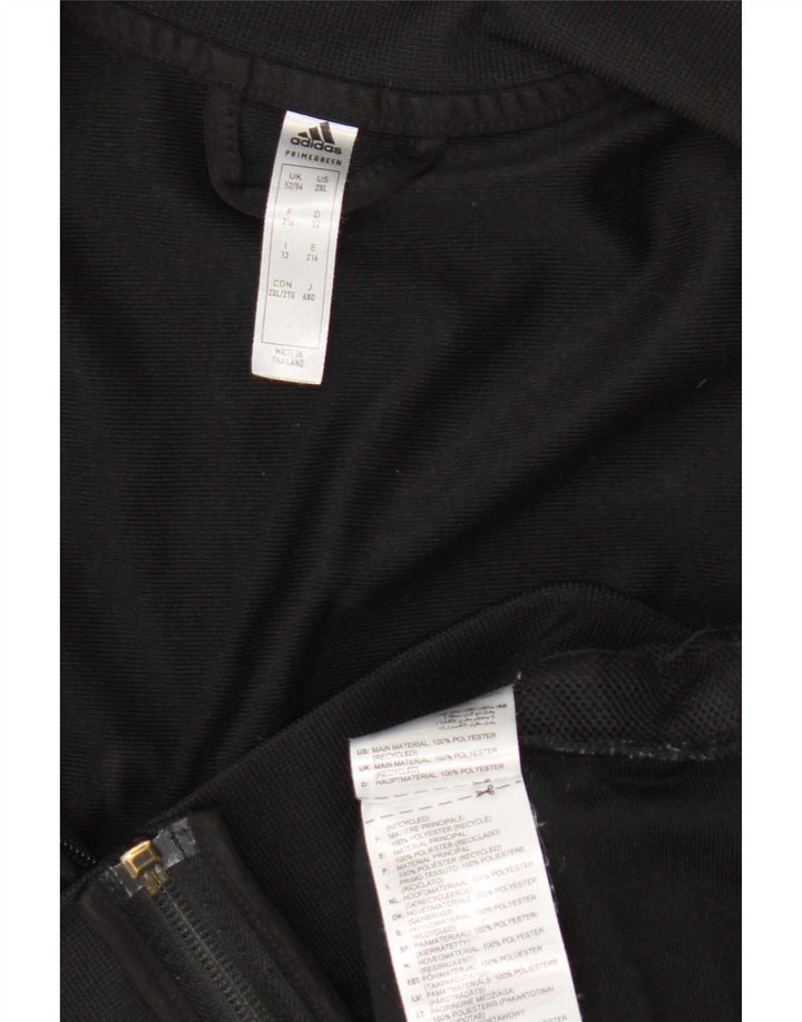 Adidas Hombre Chándal Top Chaqueta UK 52/54 XL Negro Poliéster
