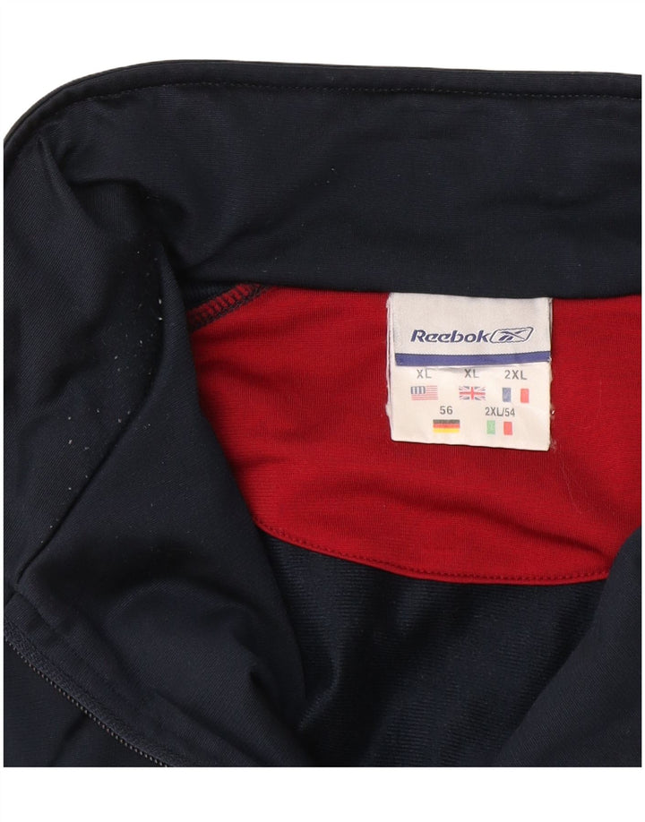 Reebok Hombre Chándal Top Jacket XL Azul Marino Colorblock