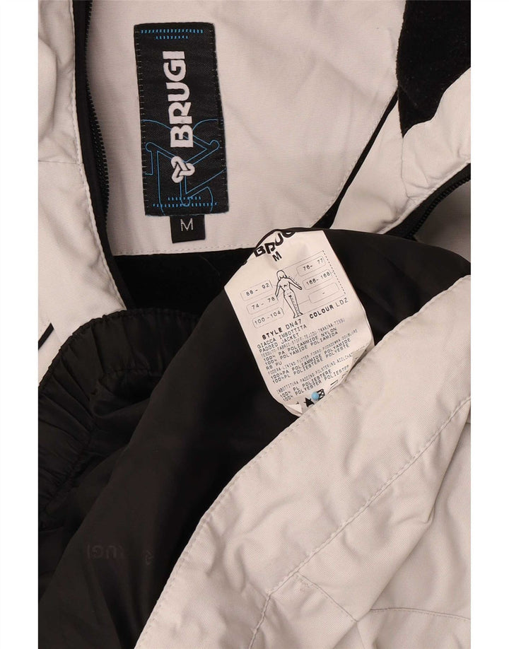 Brugi Chaqueta acolchada con capucha para mujer UK 44 Mediana Poliamida blanca