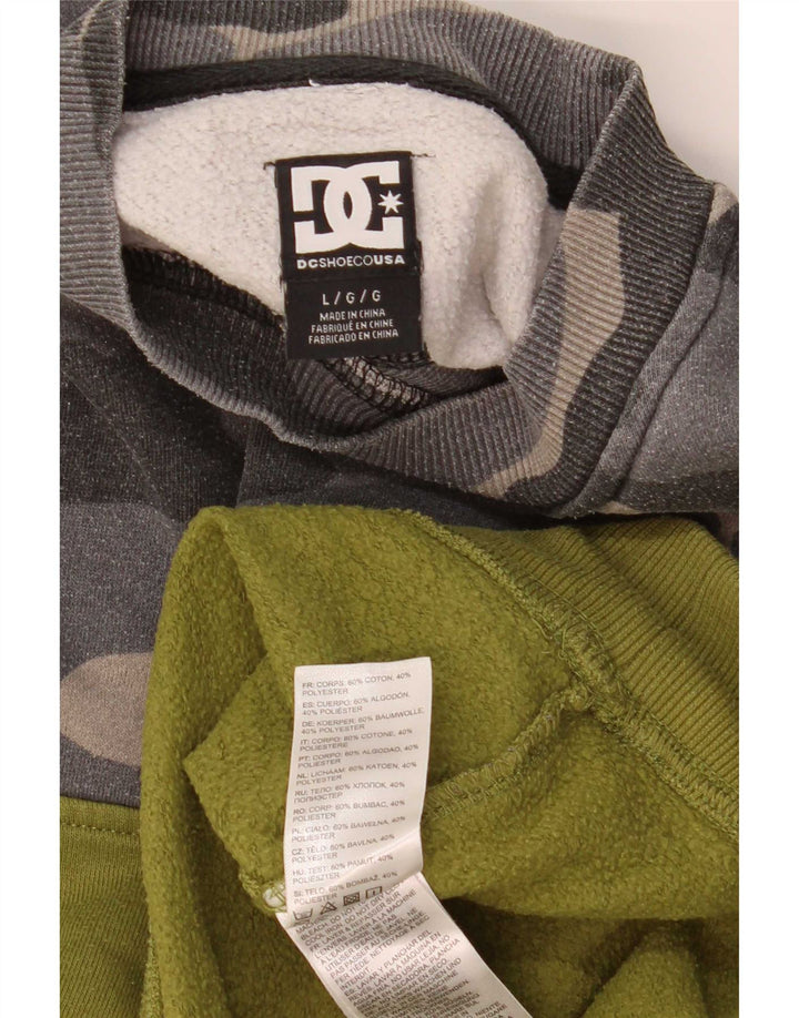 DC Sudadera Gráfica Jumper Large Verde Camuflaje Algodón Hombre