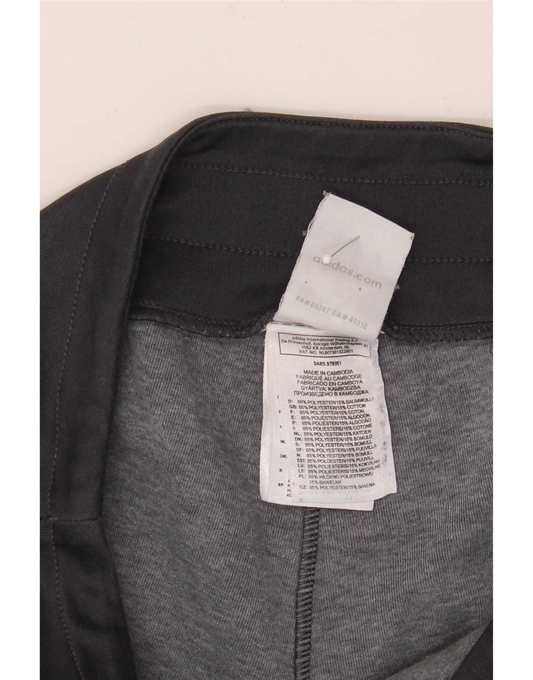 Adidas Pantalones de chándal gráficos para mujer UK 12 Mediano Negro Poliéster