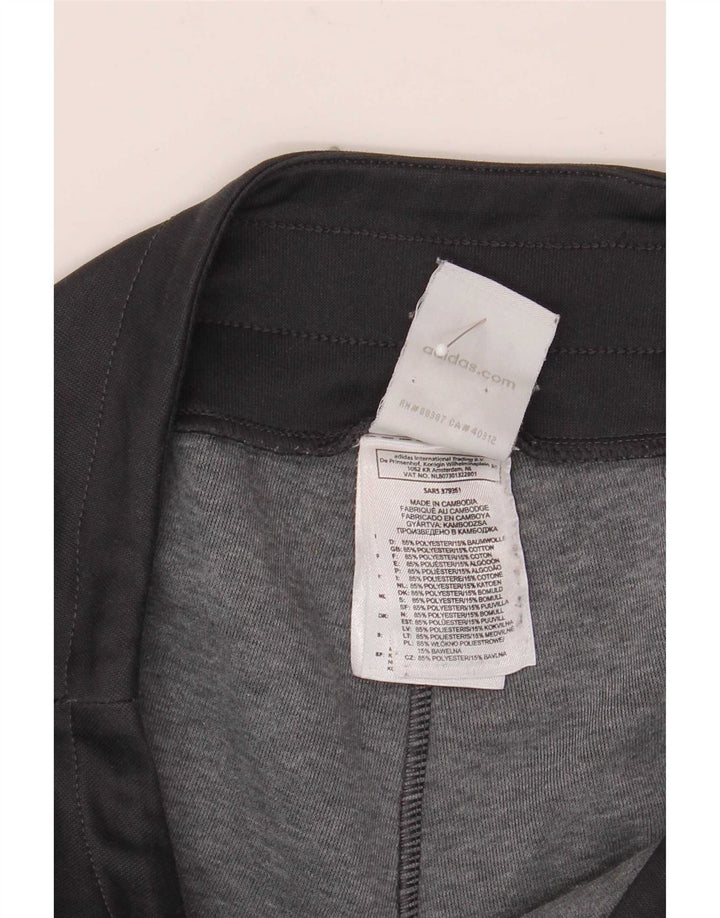 Adidas Pantalones de chándal gráficos para mujer UK 12 Mediano Negro Poliéster