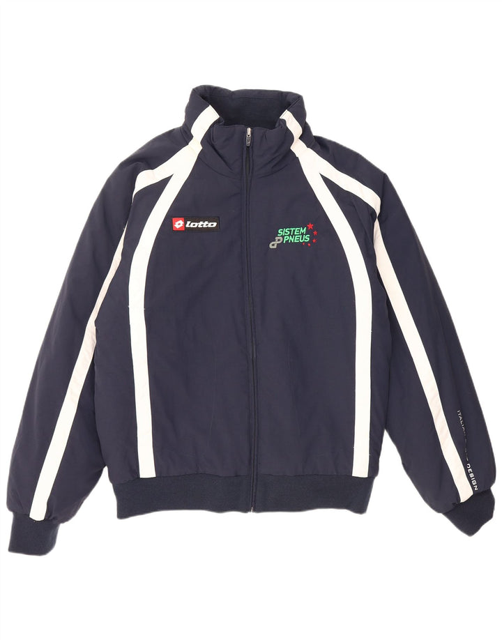 Lotto Hombre Chaqueta De Chándal Con Gráfico XL Azul Marino Colorblock Poliamida