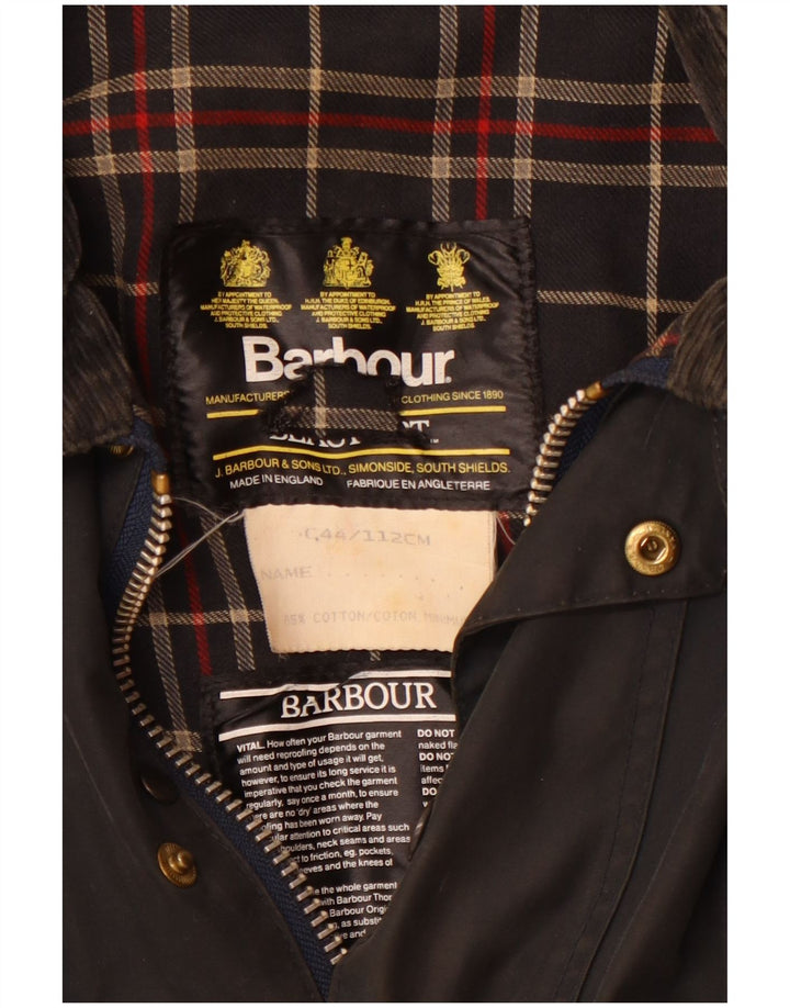 Barbour Chaqueta de algodón encerado Beaufort para hombre Reino Unido 44 Grande Algodón negro