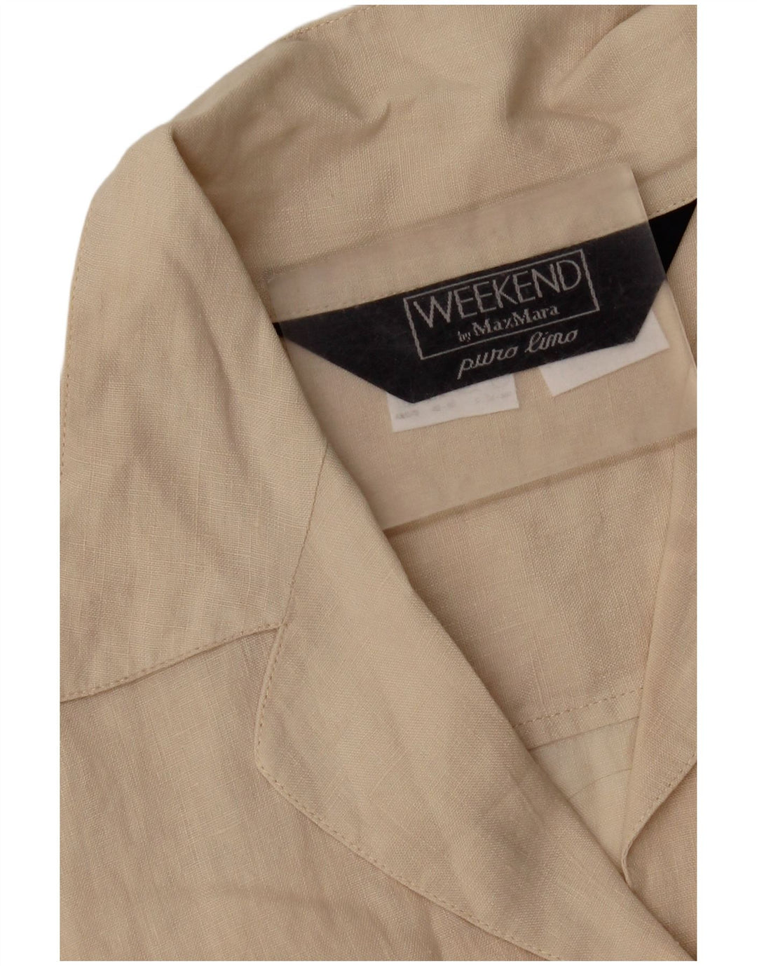 Max Mara Blusa sin mangas de fin de semana para mujer UK 46 Large Beige Linen