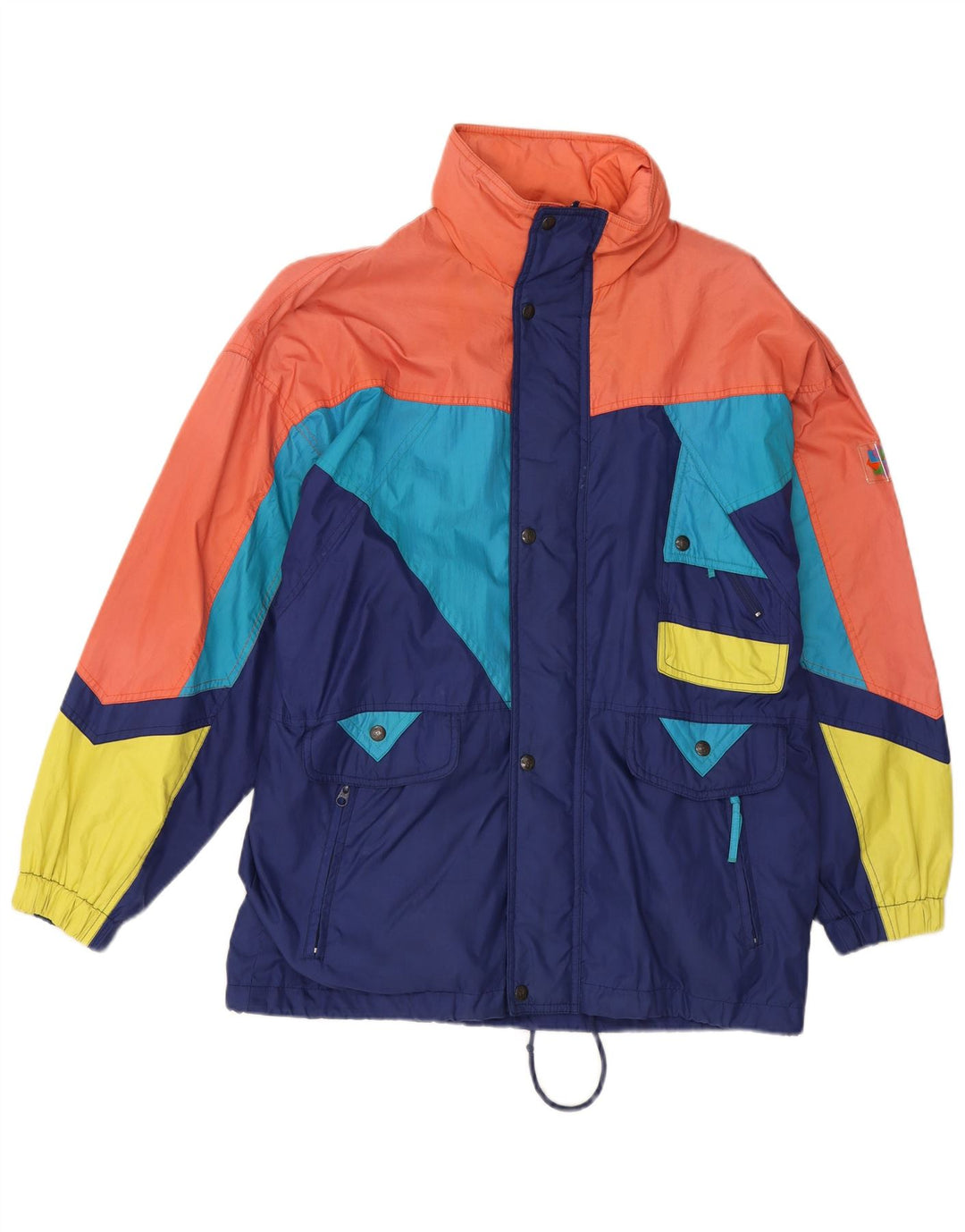 Brugi Chaqueta de esquí con capucha para hombre UK 36 Small Multicolor Colorblock