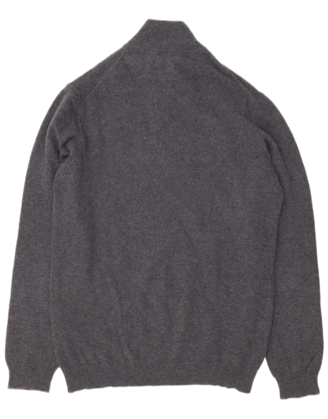 Timberland Jersey con cuello y cremallera para hombre, suéter grande de lana merino gris
