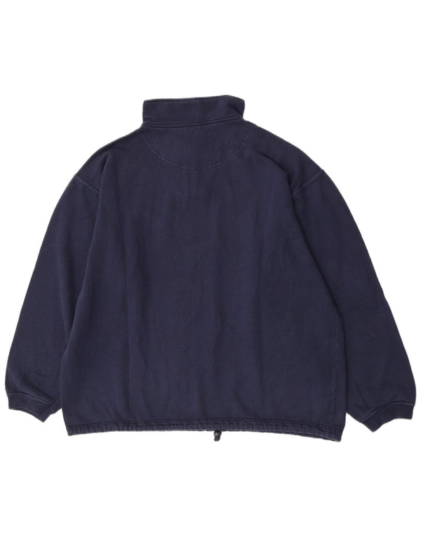 Champion Sudadera con cuello con cremallera para hombre Jersey 2XL Algodón azul marino