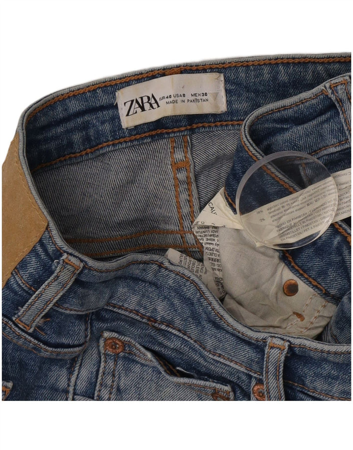 Zara Jeans Slim Desgastados para Mujer EU 40 Medium W30 L31 Algodón Azul