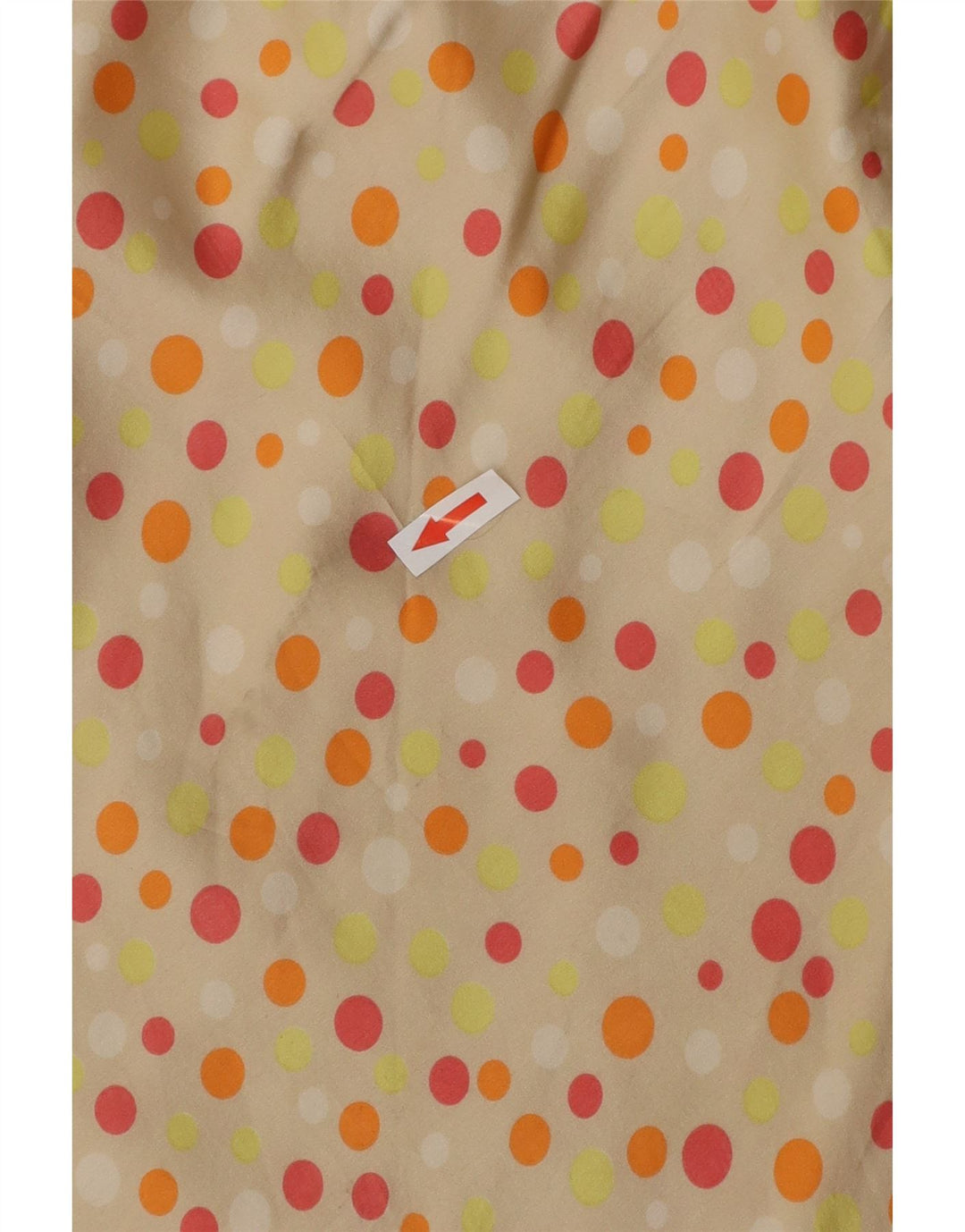 VINTAGE Maxi Falda Mujer W26 Pequeño Lunares Beige