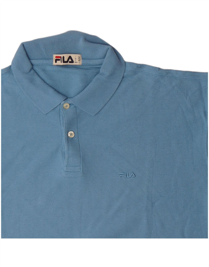 FILA Polo Hombre IT 54 XL Algodón Azul