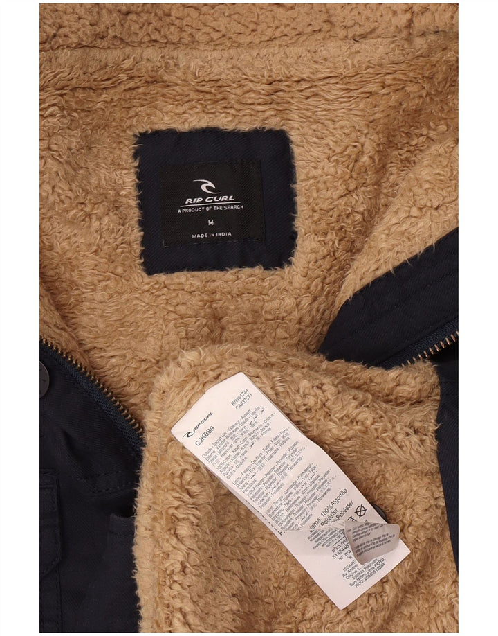 Rip Curl Chaqueta utilitaria con capucha para hombre Reino Unido 38 Algodón azul marino mediano
