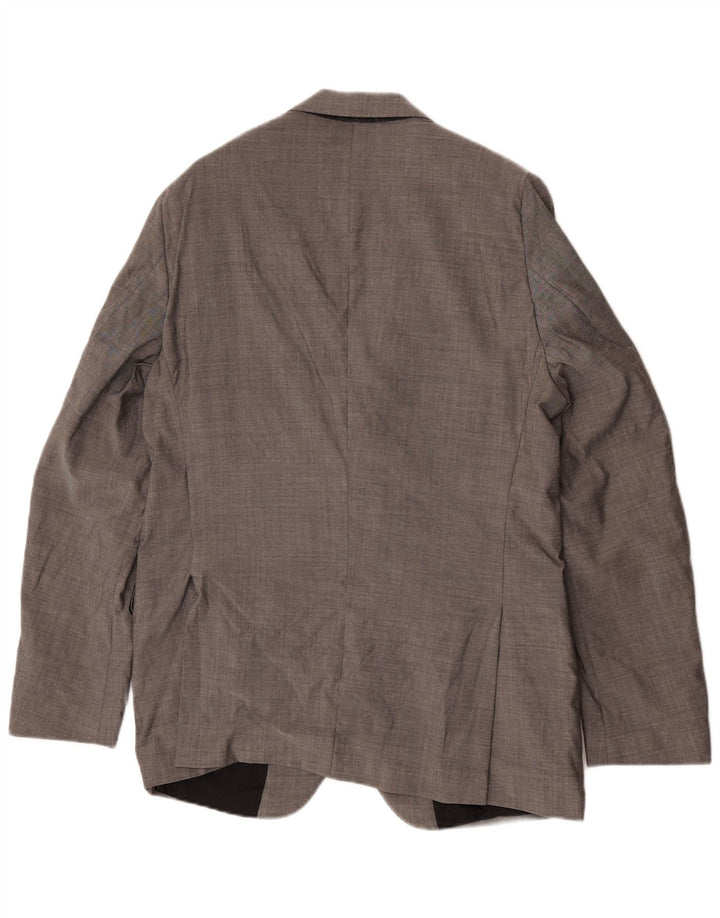 Calvin Klein Chaqueta tipo blazer de 2 botones para hombre IT 56 3XL Lana gris