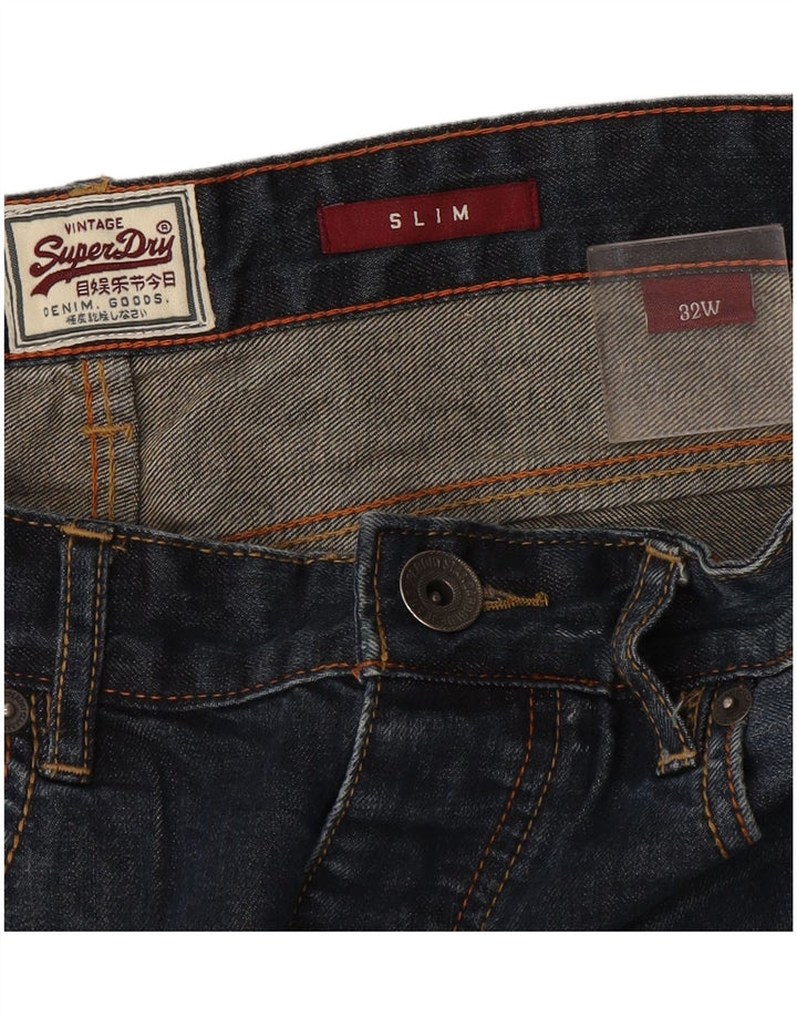 Superdry Shorts De Mezclilla Slim W32 Medium Azul Marino Hombre