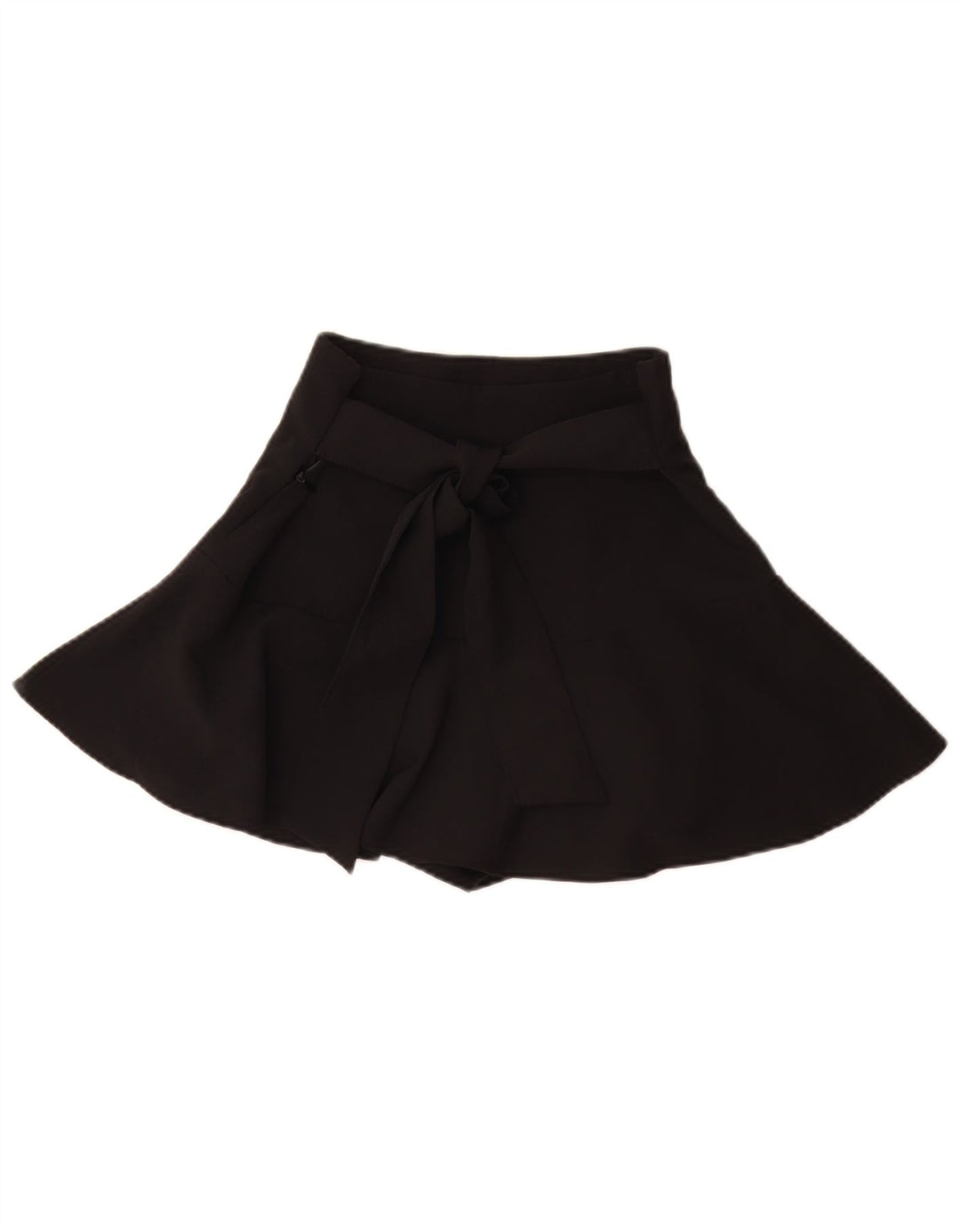 Zara Mujer Minifalda Pequeña W26 Algodón Negro