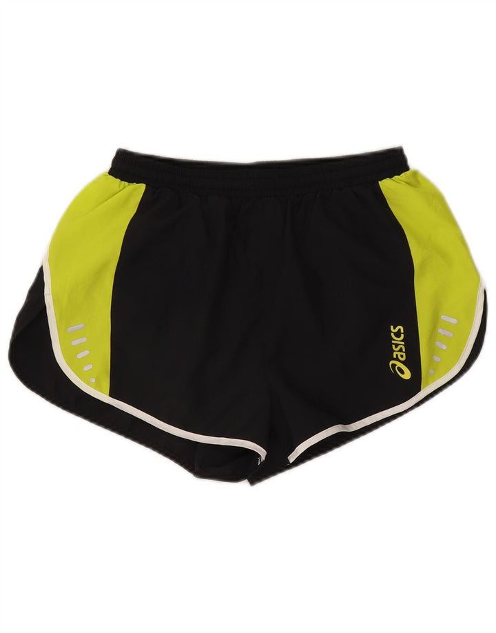 Pantalones cortos deportivos Asics para mujer UK 40 Mediano Negro Colorblock Poliéster