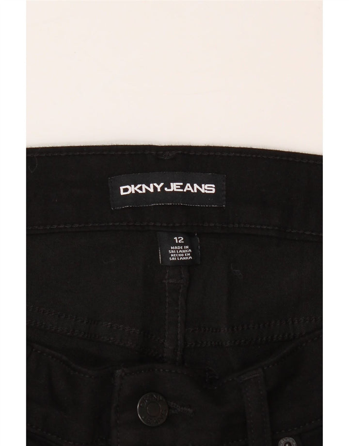 DKNY Womens Denim Shorts US 12 Large W32 Black Cotton Vintage Dkny and Second-Hand Dkny from Messina Hembry 