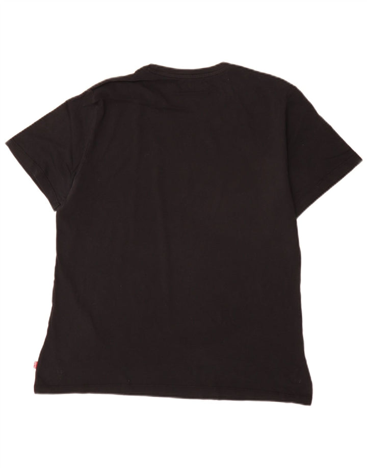 Levi's Camiseta gráfica para hombre Top Medium Black Cotton