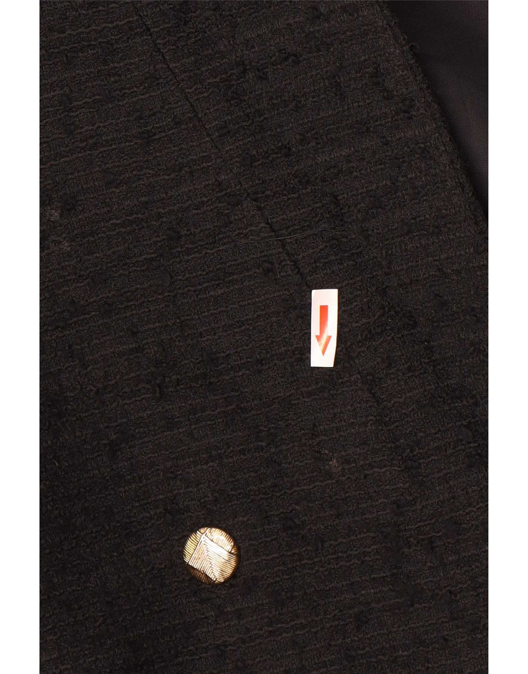 Zara Chaqueta tipo blazer con doble botonadura para hombre UK 36 Small Poliéster moteado negro