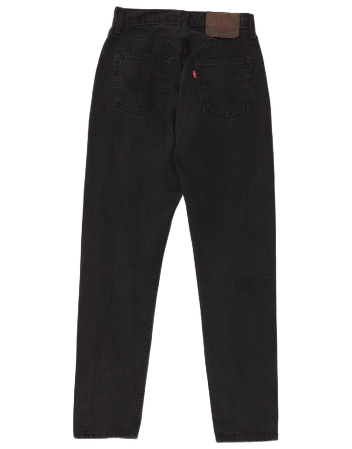 LEVI'S Womens Slim Jeans W29 L30 Black Cotton