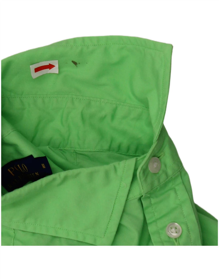 POLO RALPH LAUREN Camisa para mujer US 10 Grande Algodón Verde