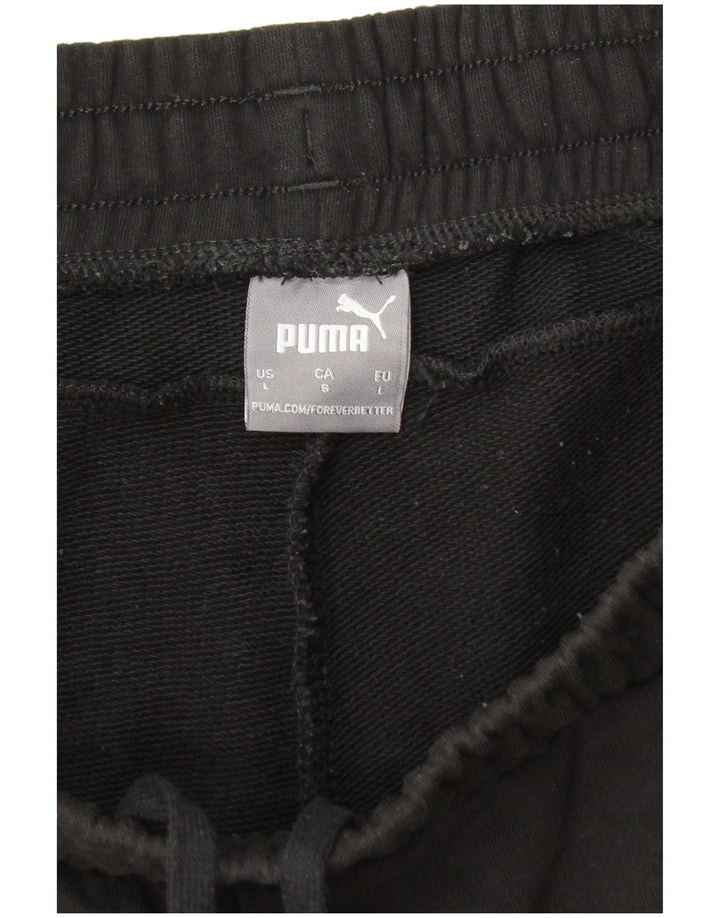 PUMA Pantalones cortos deportivos para hombre grande negro