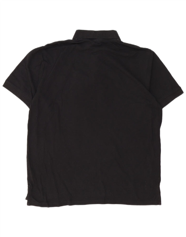 Pierre Cardin Polo para hombre grande de algodón negro