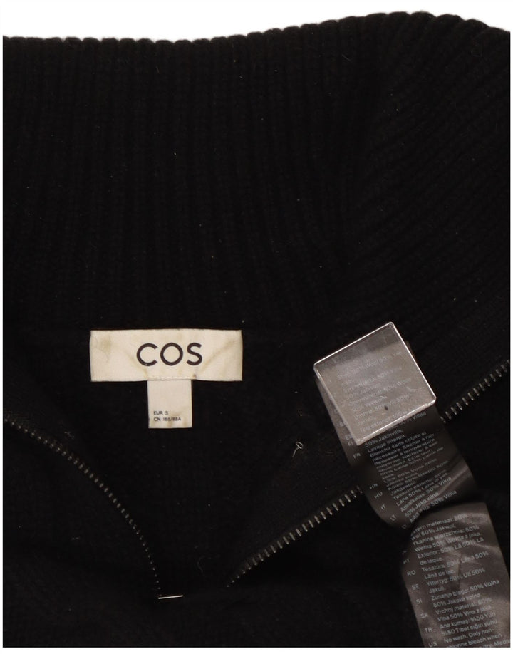 Cos - Cárdigan extragrande para mujer, talla pequeña, lana negra