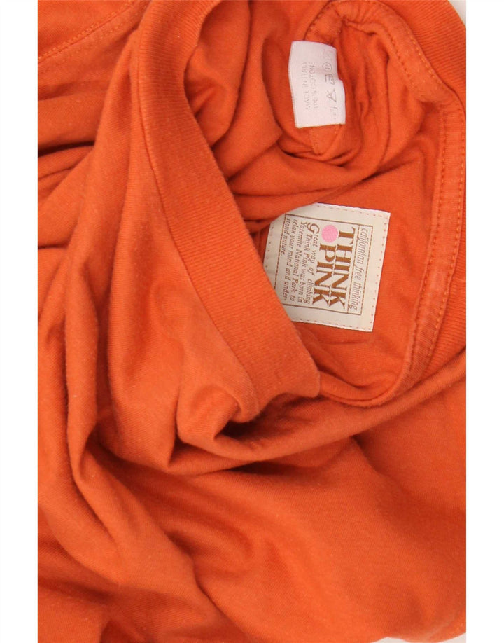 Think Pink - Camiseta para hombre, talla grande, color naranja, algodón