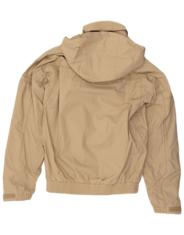Helly Hansen Chaqueta bomber con capucha gráfica para hombre UK 36 Small Beige Nylon