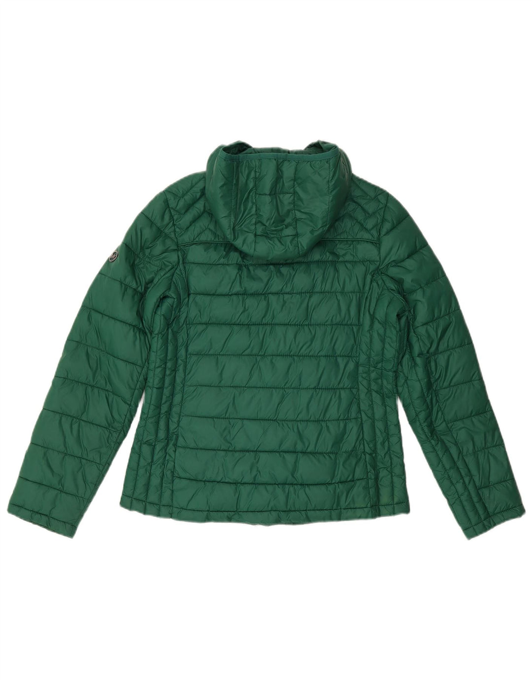 Michael Kors Chaqueta acolchada con capucha para mujer UK 44 Nylon verde medio