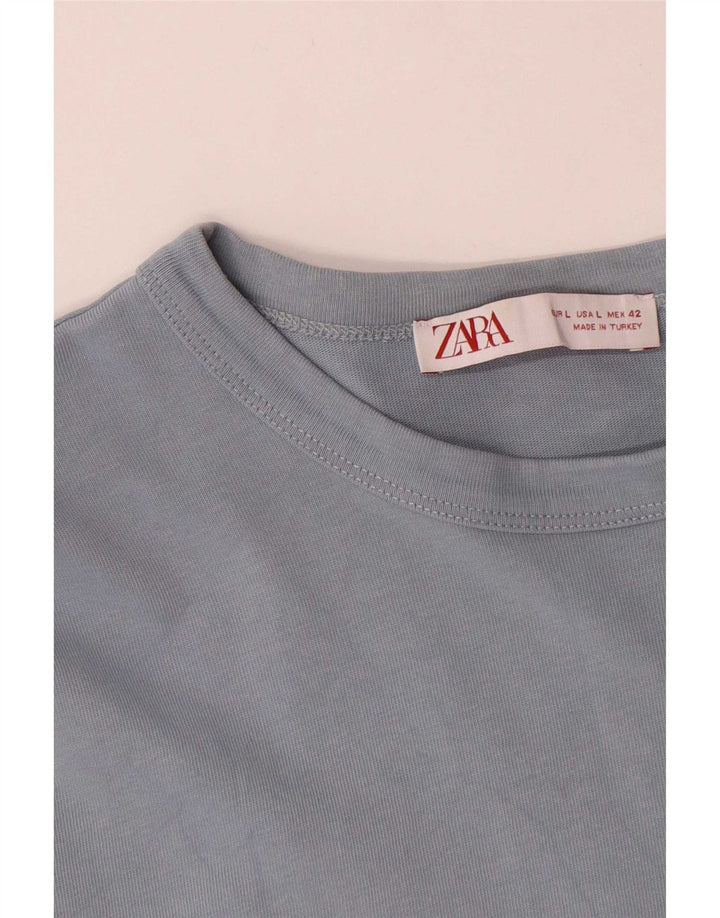 Zara Hombre Top Manga Larga Grande Azul