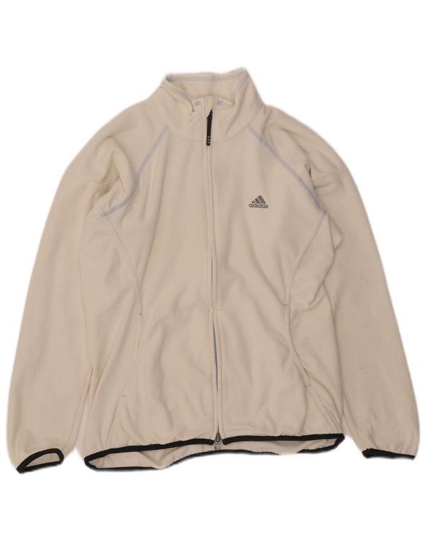 Adidas - Chaqueta polar Clima 365 para mujer, talla 40, poliéster blanco mediano