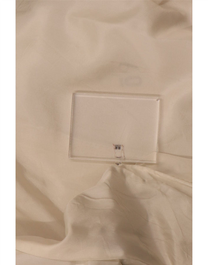 Vintage mujeres de gran tamaño chaqueta blazer de doble pecho Reino Unido 14 blanco medio