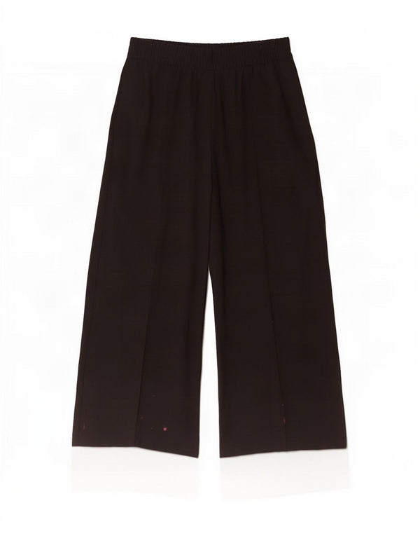 Marks & Spencer Pantalones casuales de pierna ancha para mujer UK 12 Medium W30 L29 Negro