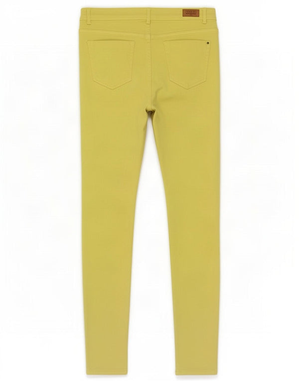 Zara Mujer Trafaluc Skinny Casual Pantalones EU 42 Large W32 L32 Amarillo