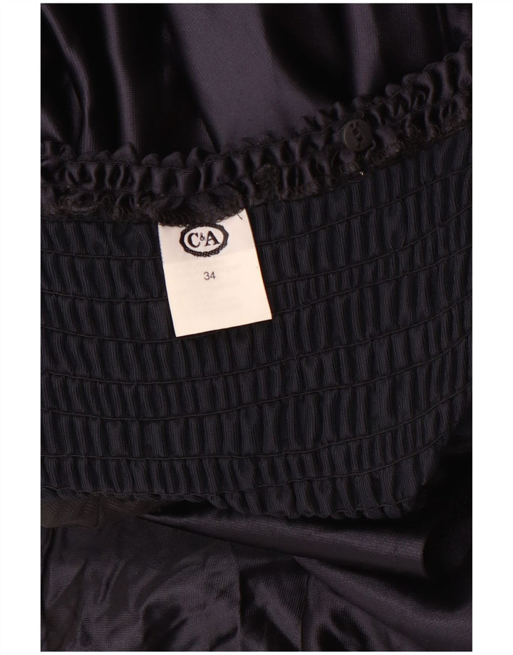 C & A Vestido Princesa Sin Tirantes para Mujer EU 34 XS Triacetato Púrpura