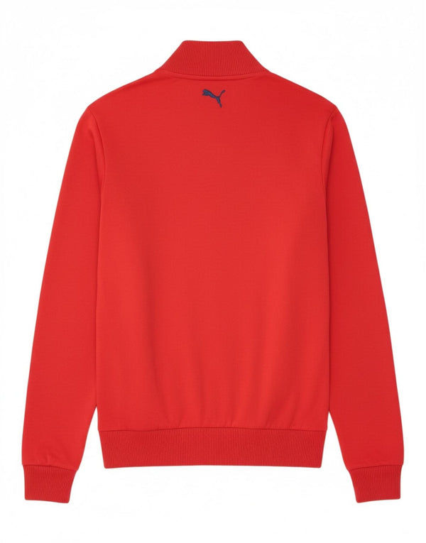 Puma Hombre Chándal Top Chaqueta Mediana Rayas Rojas Poliéster
