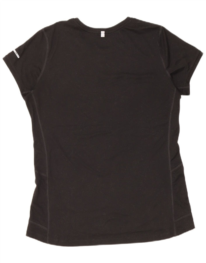NIKE Camiseta Dri Fit para Mujer UK 40 Grande Poliéster Negro
