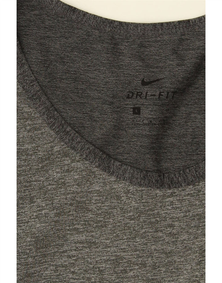 Nike - Camiseta sin mangas Dri Fit para hombre, talla grande, gris moteado