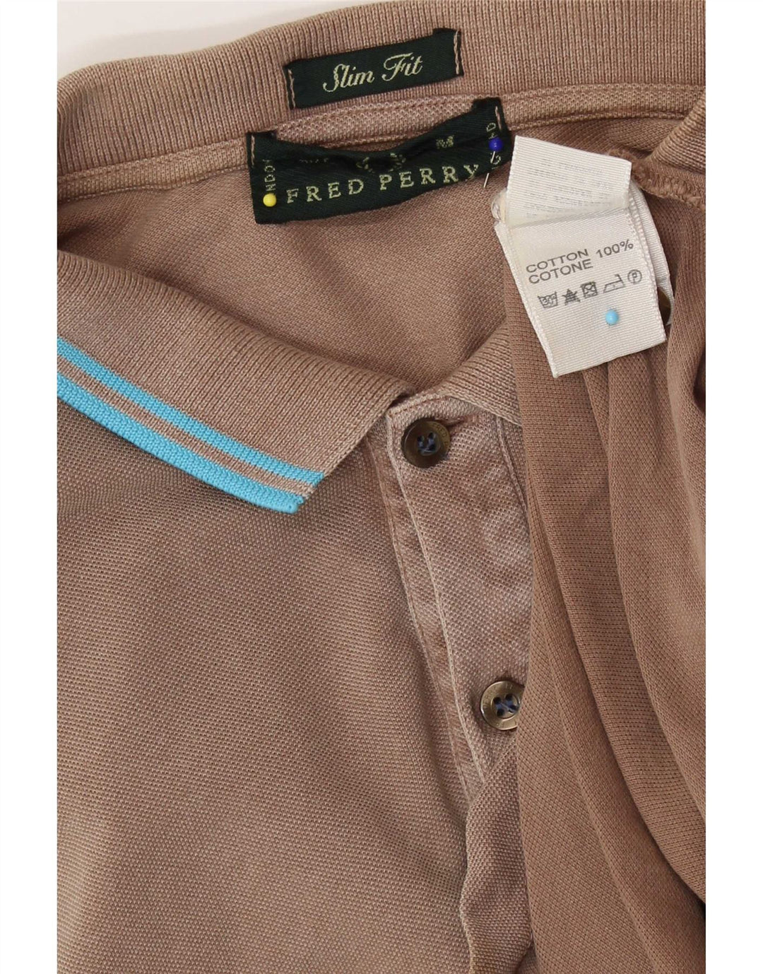 Fred Perry Polo Slim Fit De Algodón Marrón Medio | Hombre