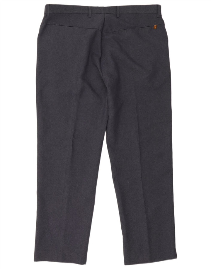 Farah Pantalones Casuales Rectos Para Hombre W40 L31 Poliéster Azul Marino