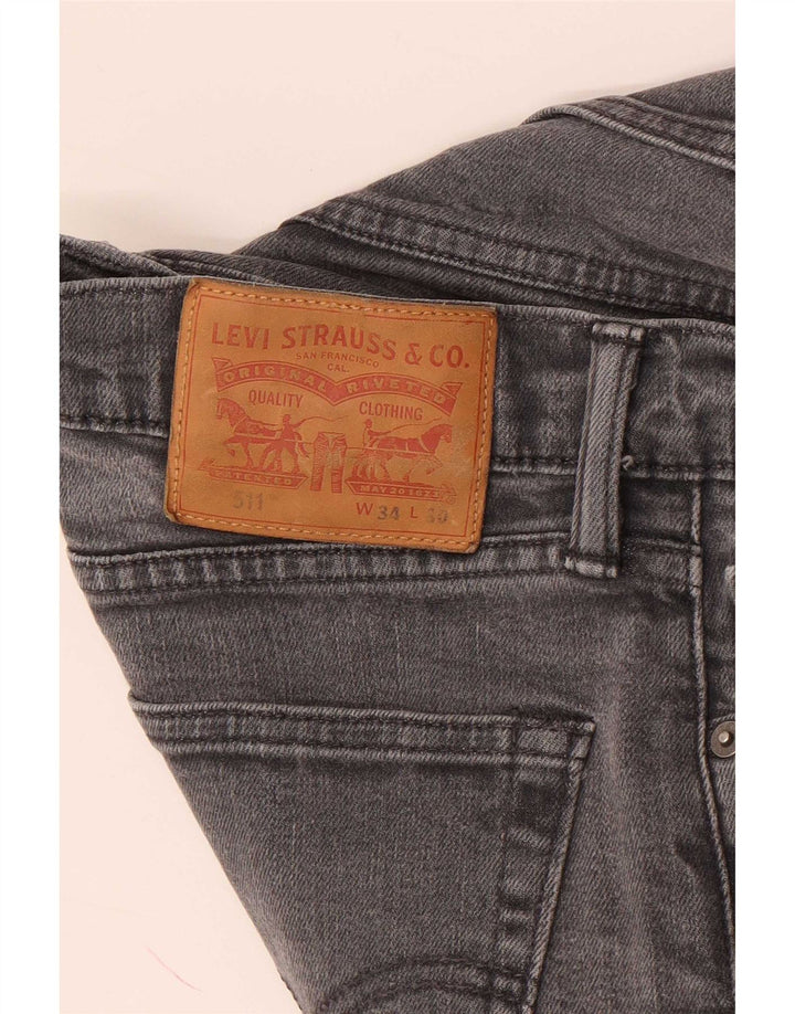 Levi's Vaqueros ajustados 511 para hombre W34 L30 Gris