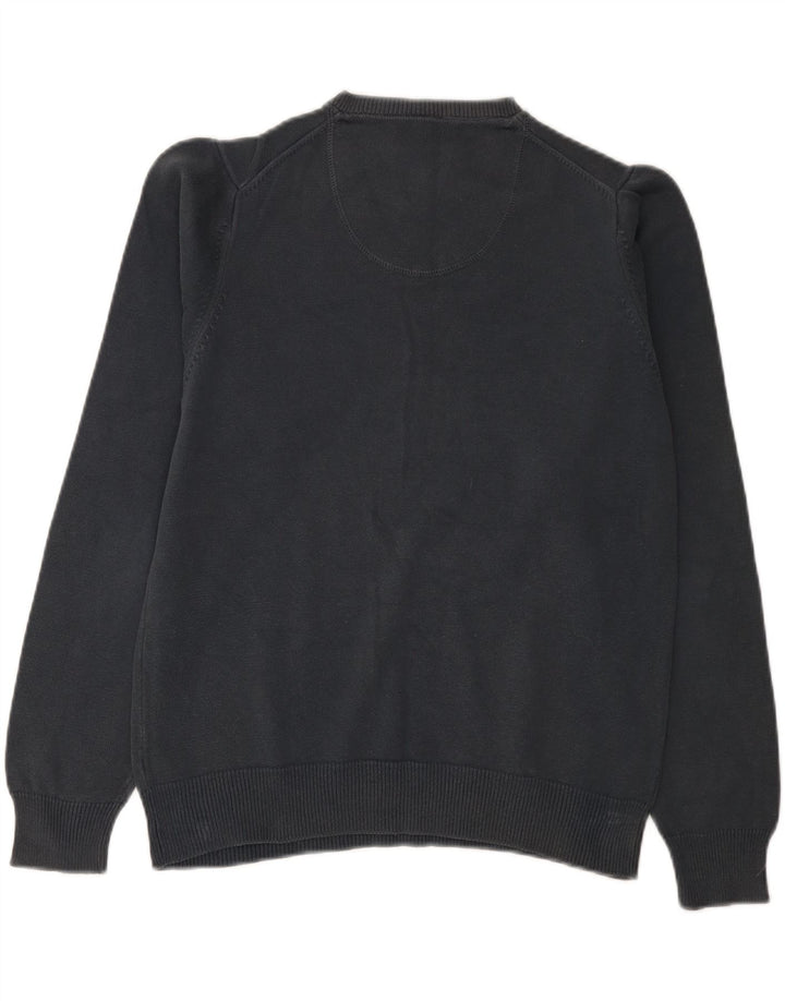 Marks & Spencer Jersey con cuello en V para mujer UK 44 Algodón azul marino mediano