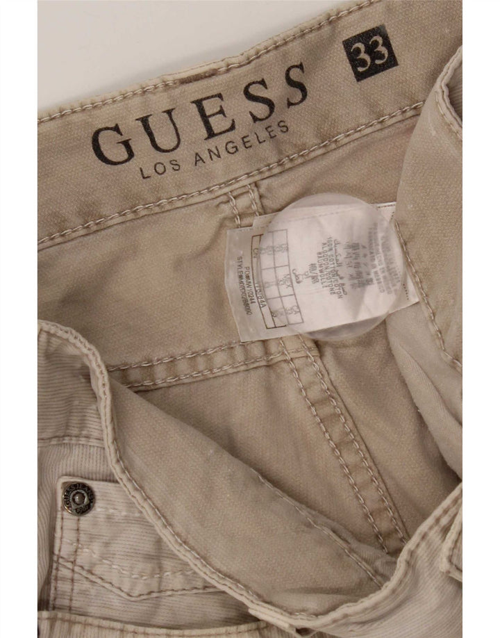 Guess Pantalones cortos casuales para hombre W33 grande gris