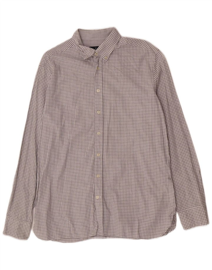 Hackett Camisa Slim Fit De Algodón A Cuadros Gris Grande | Hombre
